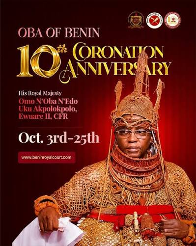 Celebrating a Decade of Royal Majesty: The 10th Coronation Anniversary of the Oba of Benin